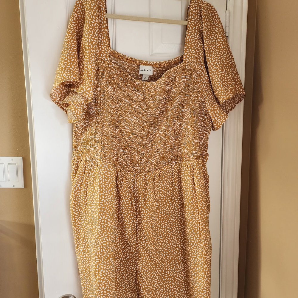 Ava & Viv Mustard Jumpsuit